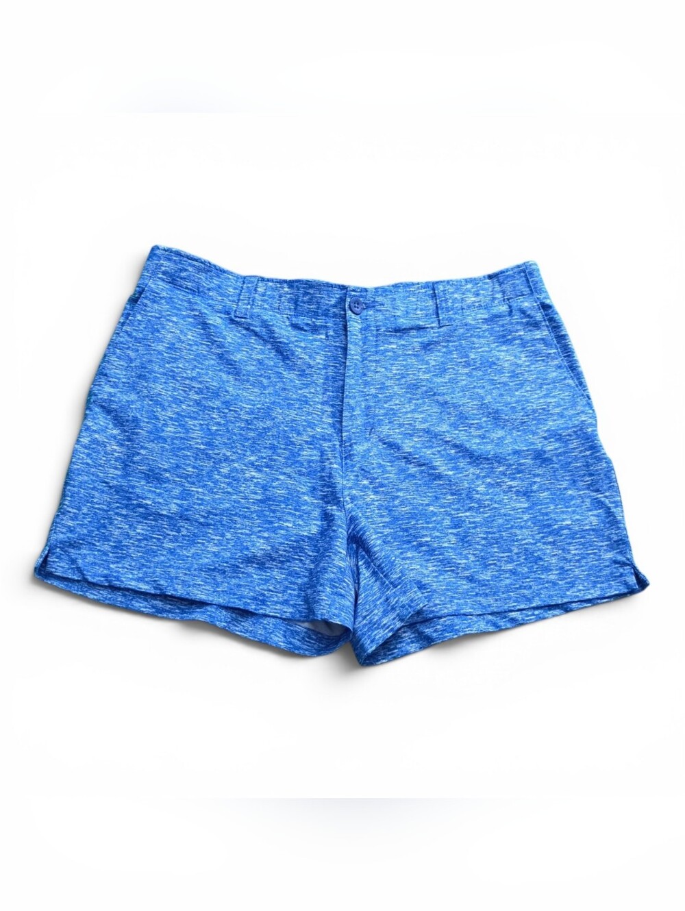Reel Legends Women’s Blue Heathered Performance Shorts Size 10 4” Inseam